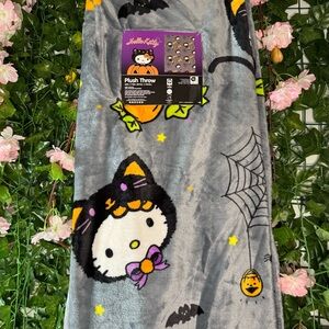 Hello Kitty Halloween Black Cat Plush Throw